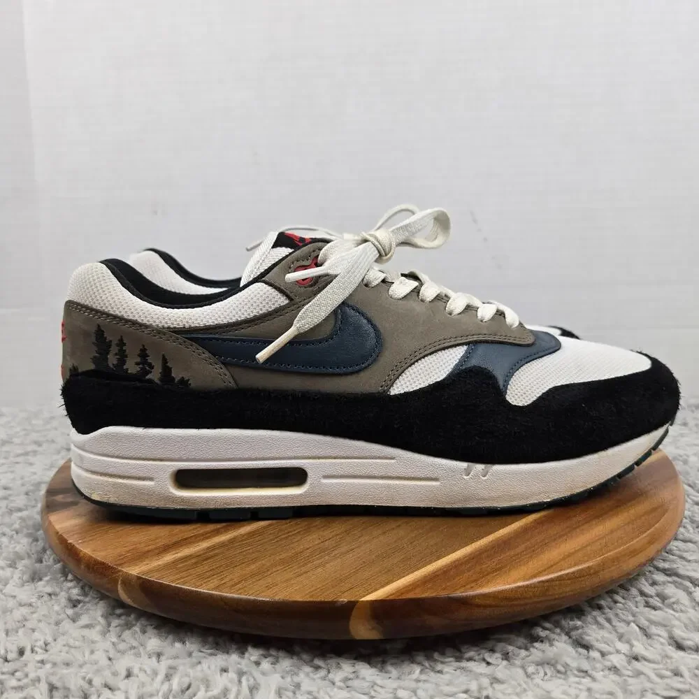 Nike Mens 11.5 Air Max 1 PRM Escape Treeline Daily Casual Sneaker FJ0698-100